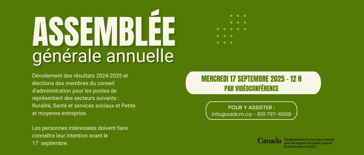 Assemblée générale annuelle SADC Rouyn-Noranda